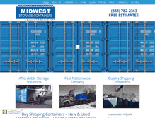 Tablet Screenshot of midweststoragecontainers.com